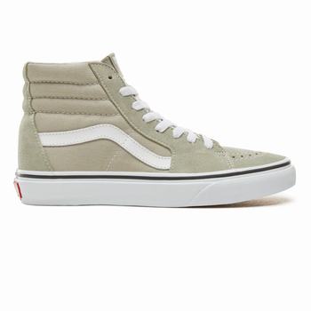 Vans Color Theory Sk8-Hi (Unisex) - Naisten Korkeavartiset tennarit - Oliivinvihreä/Valkoinen